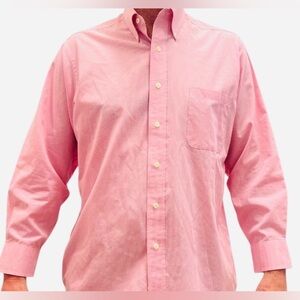 Men's Pink & White Check’s Button-Up Shirt
